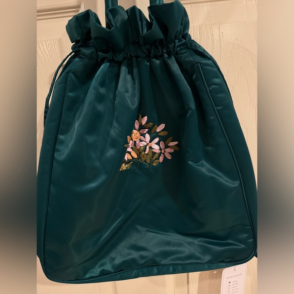 Floral Pettern Handbag, Women's Fashion Nylon Drawstring  Bag - Picture 8 of 10